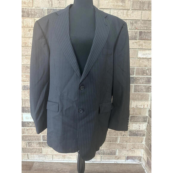 Burberry London Men's 44R Kensington Black Two Button Dual Vent Blazer